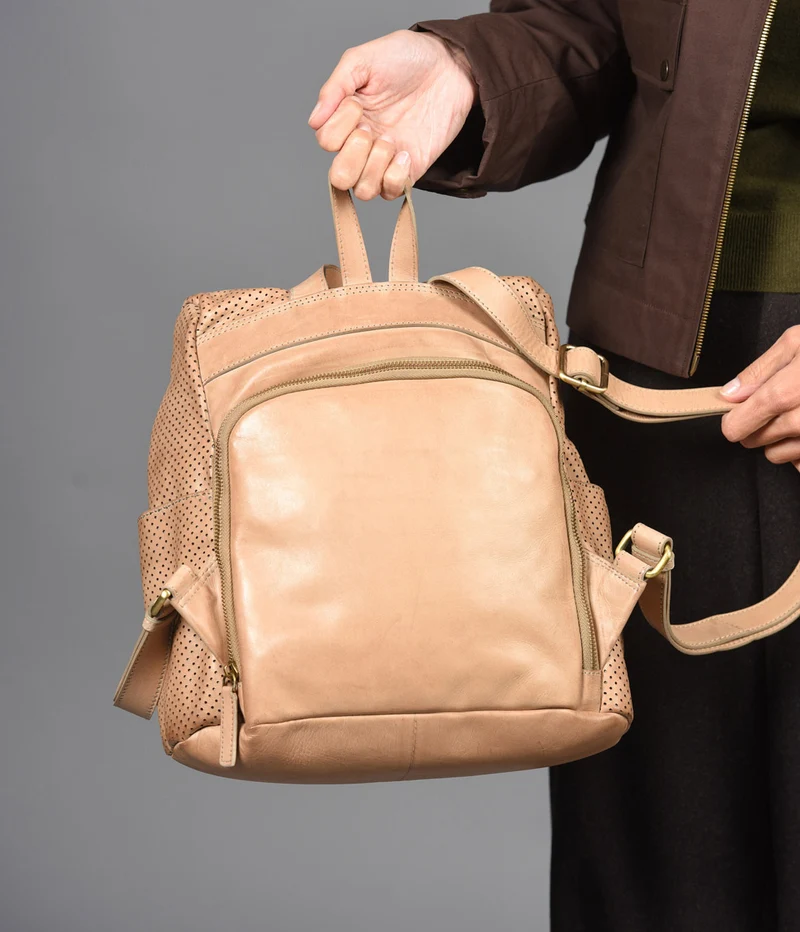 Mochila antirrobo de piel THB Hole