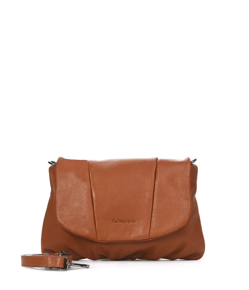 Bandolera grande de piel THB Scallop