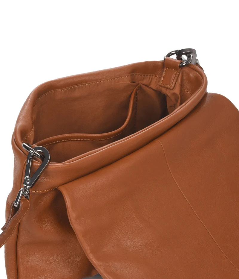 Bandolera grande de piel THB Scallop