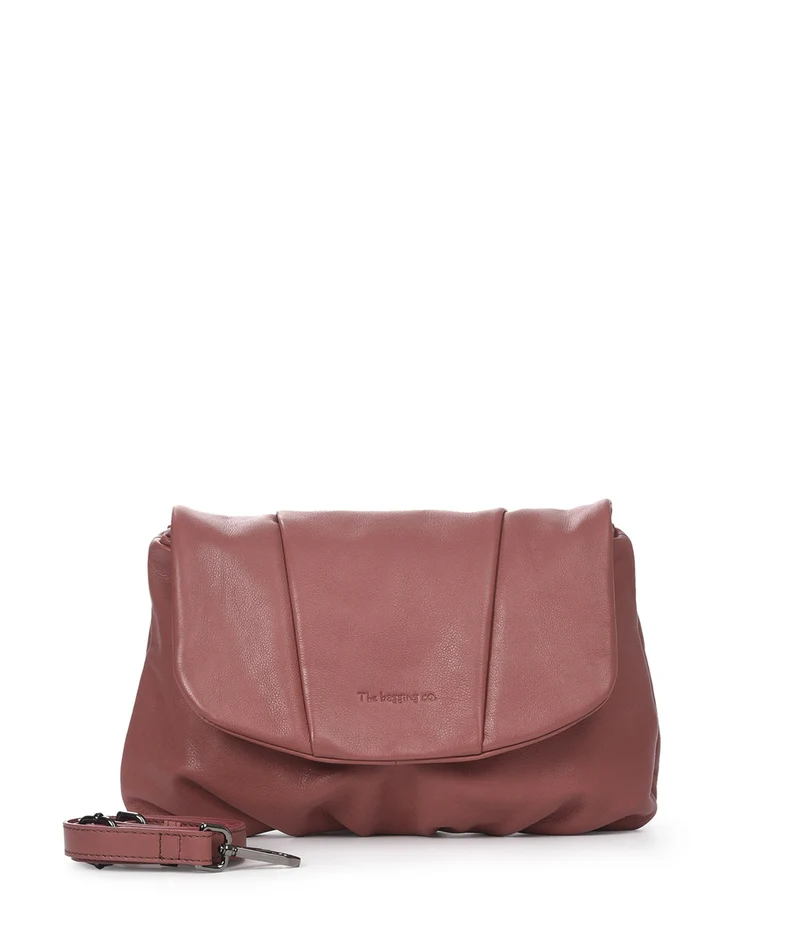 Bandolera grande de piel THB Scallop