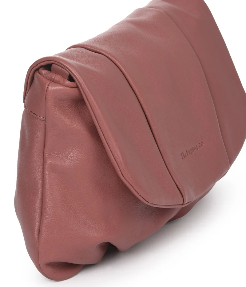 Bandolera grande de piel THB Scallop