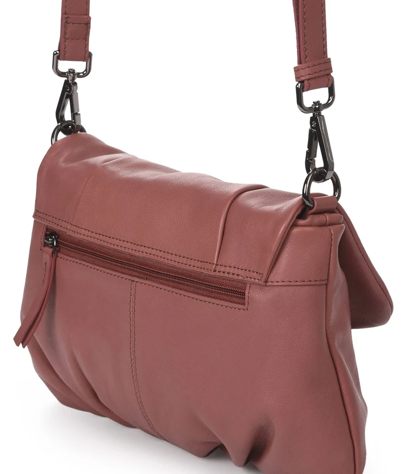 Bandolera grande de piel THB Scallop