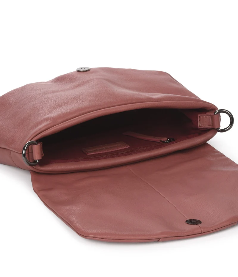 Bandolera grande de piel THB Scallop