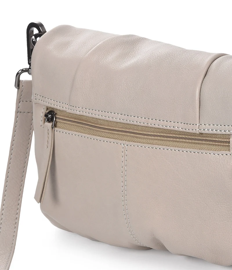 Bandolera grande de piel THB Scallop