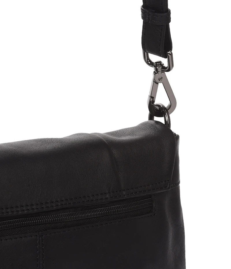Bandolera grande de piel THB Scallop