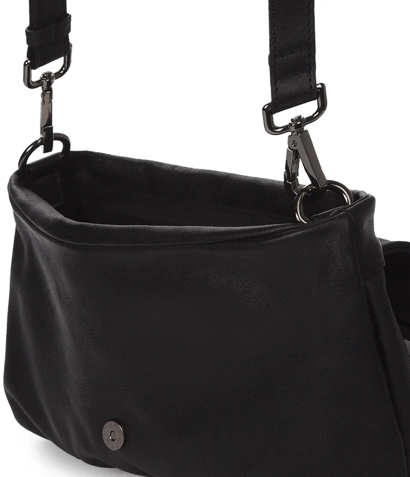 Bandolera grande de piel THB Scallop