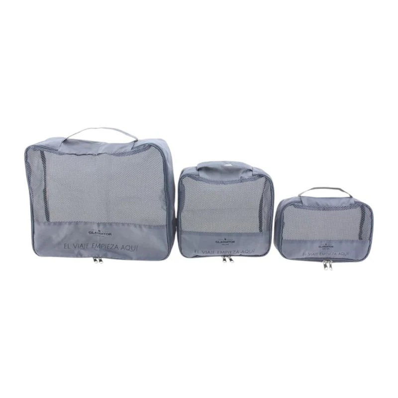 Set 6 Organizadores Maleta Gris Viaje
