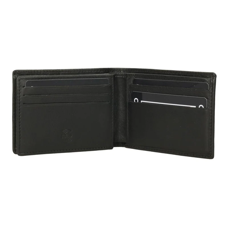 Cartera de Piel Guardia Civil RFID con Placa Oculta Negra