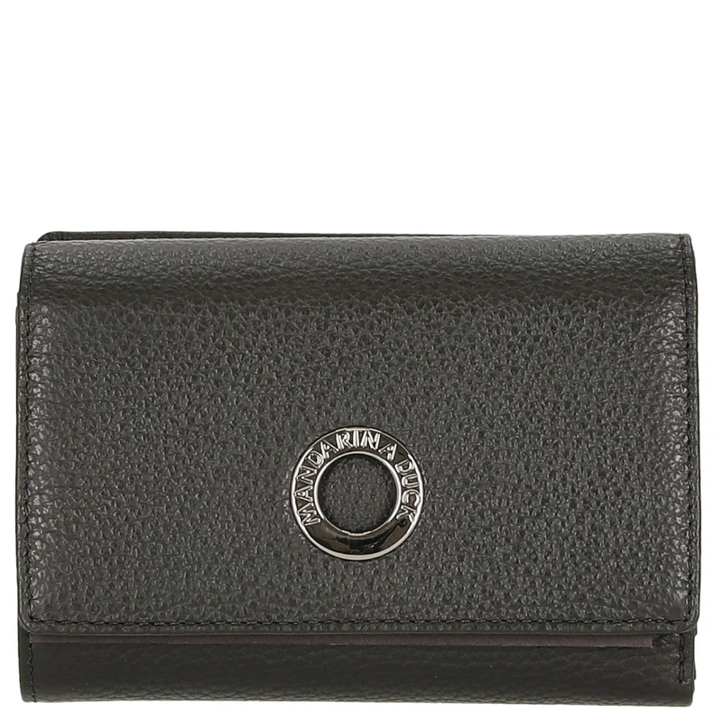 Mandarina Duck Mellow Leather - Cartera 10cc 13.5 cm (nero)