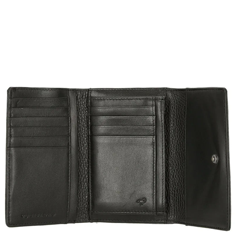 Mandarina Duck Mellow Leather - Cartera 10cc 13.5 cm (nero)