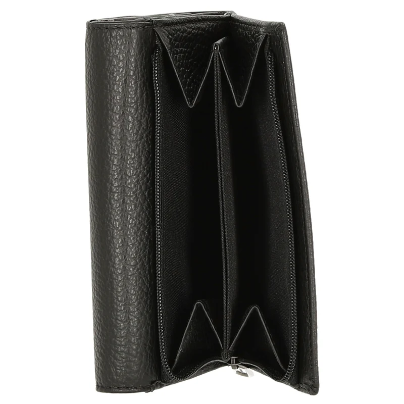 Mandarina Duck Mellow Leather - Cartera 10cc 13.5 cm (nero)