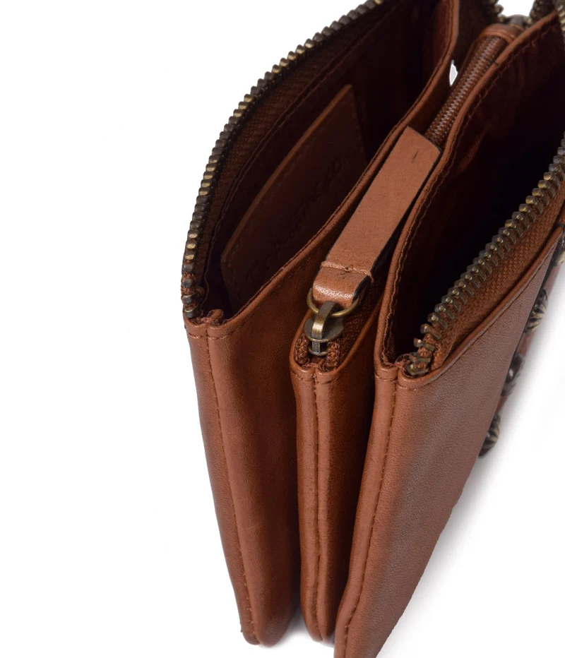 Billetera-monedero grande de piel THB Shell