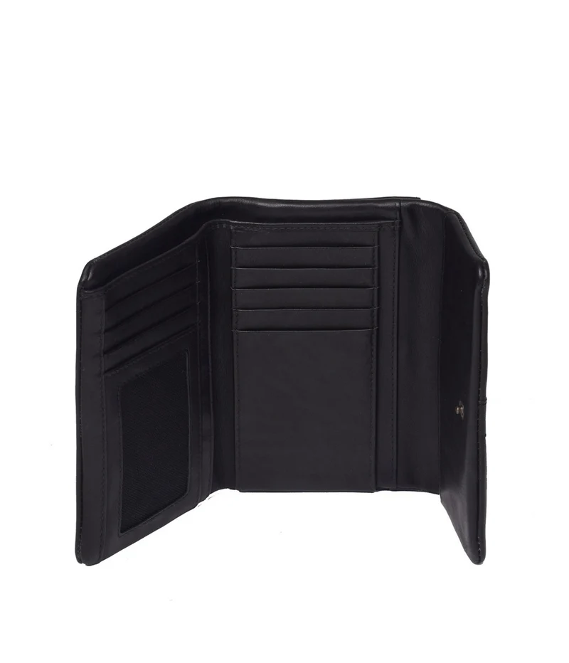 Billetera doble grande de piel THB Shell