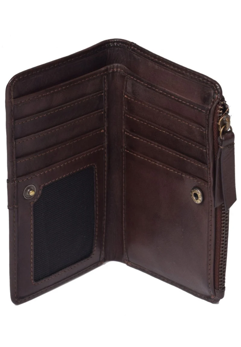 Billetera-tarjetero grande de piel THB Shell