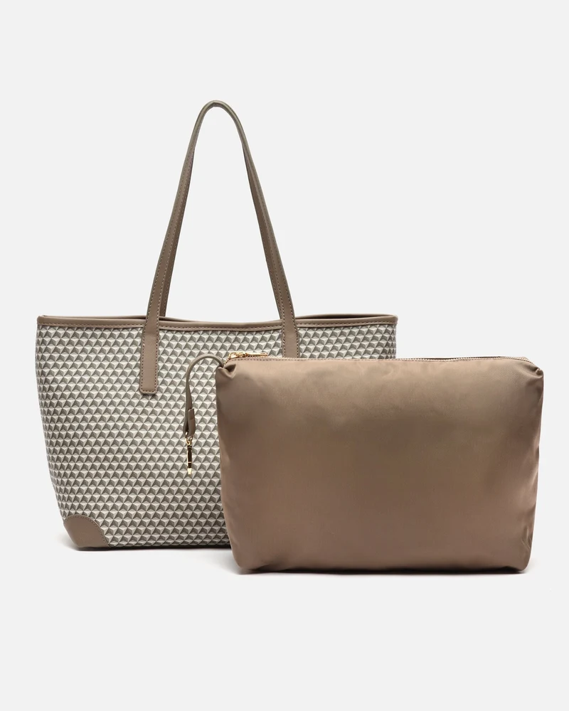 Metri bolso shopper grande estampado con bolsa interior extraíble ED.