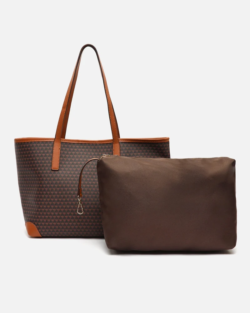 Metri bolso shopper grande estampado con bolsa interior extraíble ED.