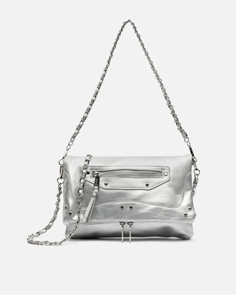 Erosa bolso de hombro pequeño con asa bandolera extraíble y detalles metálicos ED.