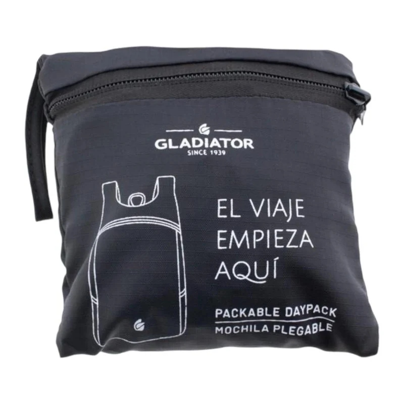 Mochila de Viaje Plegable Nylon Negro