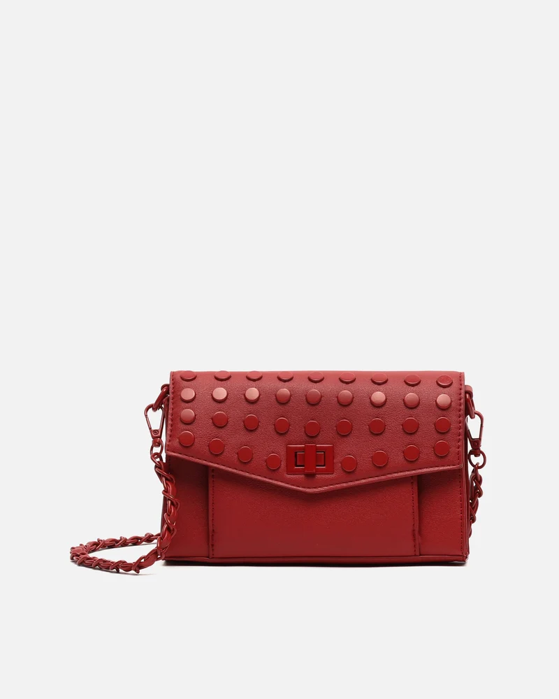 Danbai bolso bandolera pequeño con solapa y detalles metálicos ED.