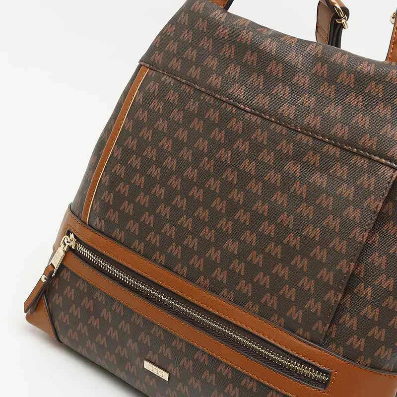 Monogram mochila antirrobo con estampado monograma