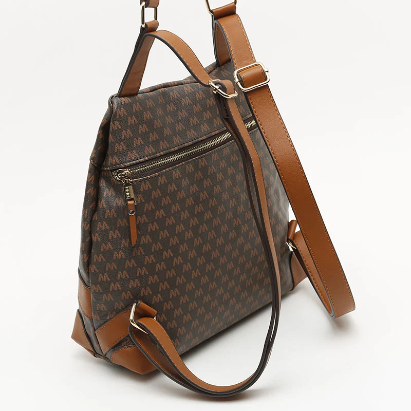 Monogram mochila antirrobo con estampado monograma
