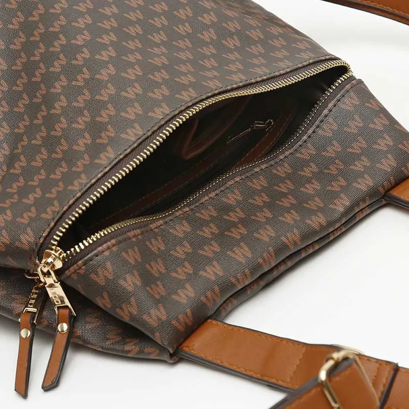 Monogram mochila antirrobo con estampado monograma