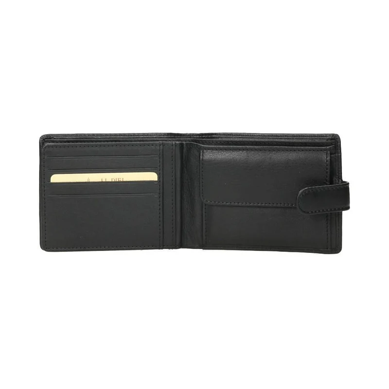 Cartera Grande de Piel J.L Piel Classic RFID Negra