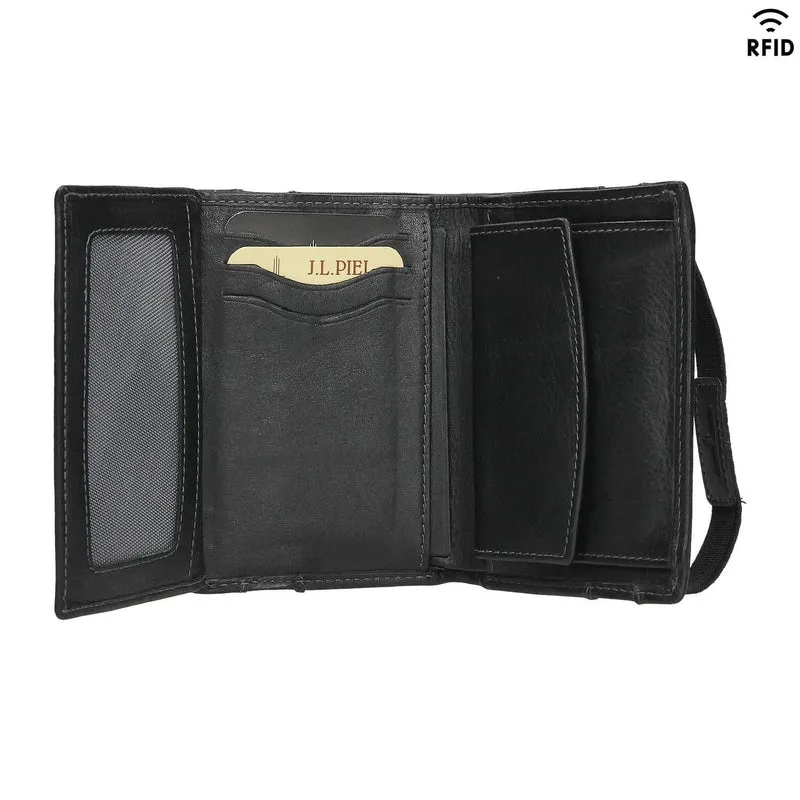 Cartera De Piel Con Goma J.L