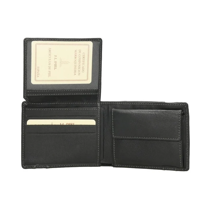 Cartera De Piel Con Goma J.L