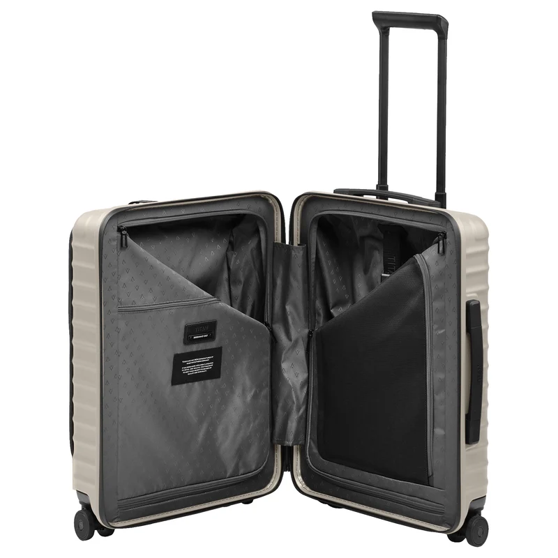 TITAN UPGRADE - Trolley de cabina con 4 ruedas S 55/23 cm mit Vortasche (moonstone grey)