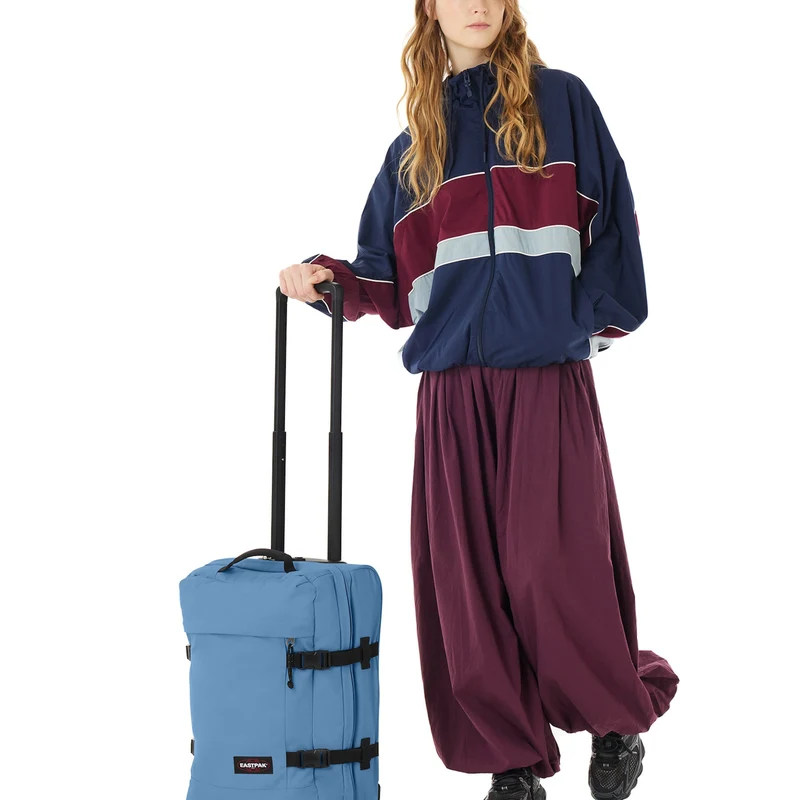 Eastpak Tranverz S 42 - Bolsa de viaje con ruedas 51 cm (aviator blue)
