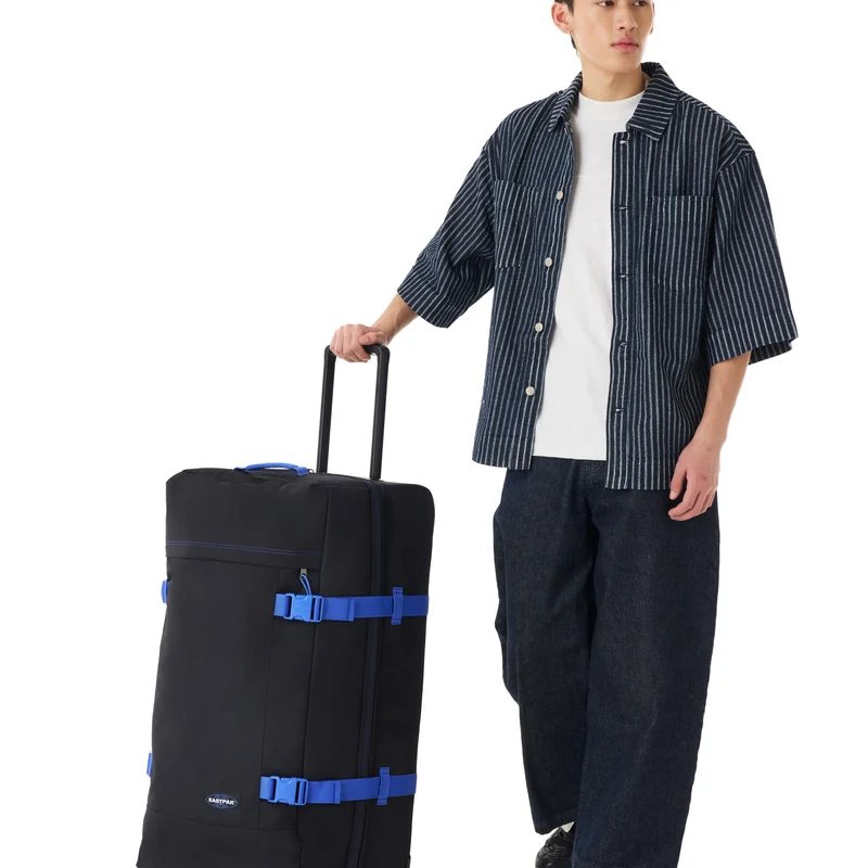Eastpak Tranverz L 121 - Bolsa de viaje con ruedas 79 cm (kontrast black blue)