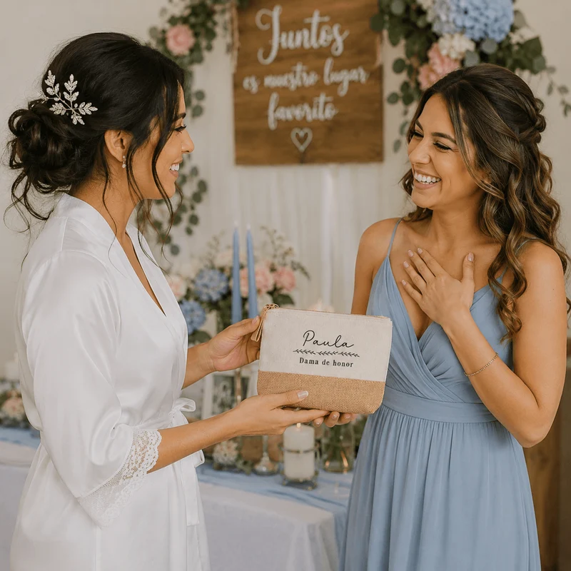 Neceser Personalizado Boda Invitadas Damas Honor Nombre