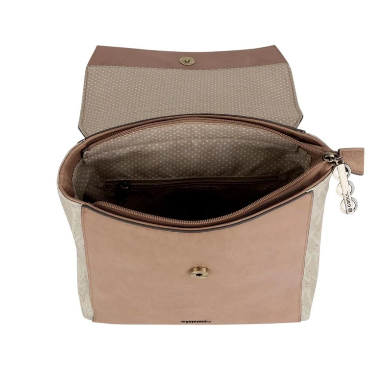 Mochila Gabol India Marrón Impermeable con Solapa