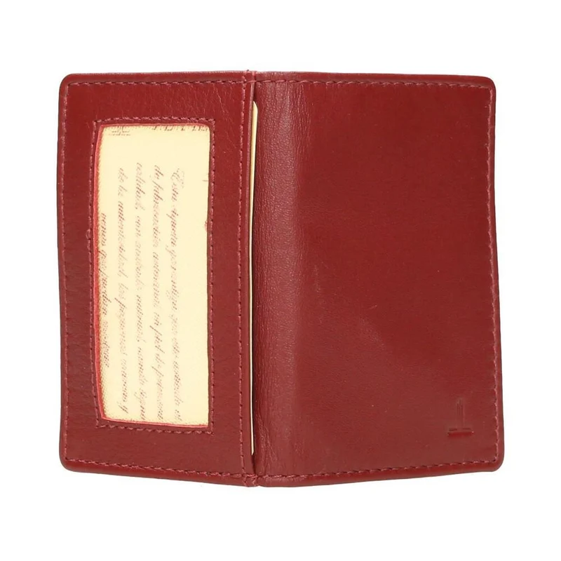 Abono Transporte De Piel J.L Piel Classic Rojo