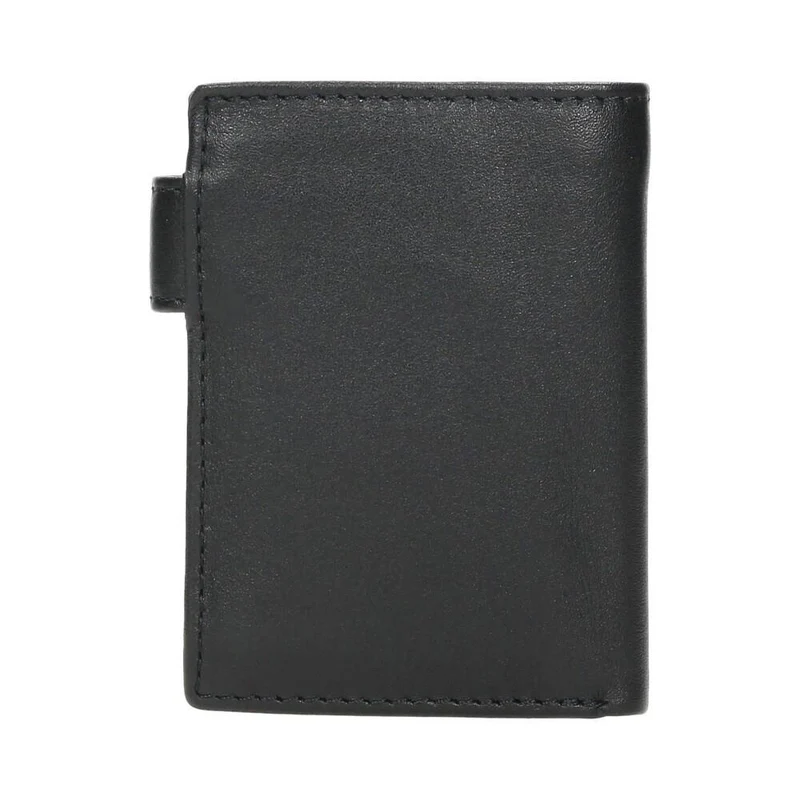 Cartera Hombre J.L Piel Negra Vertical RFID con Monedero