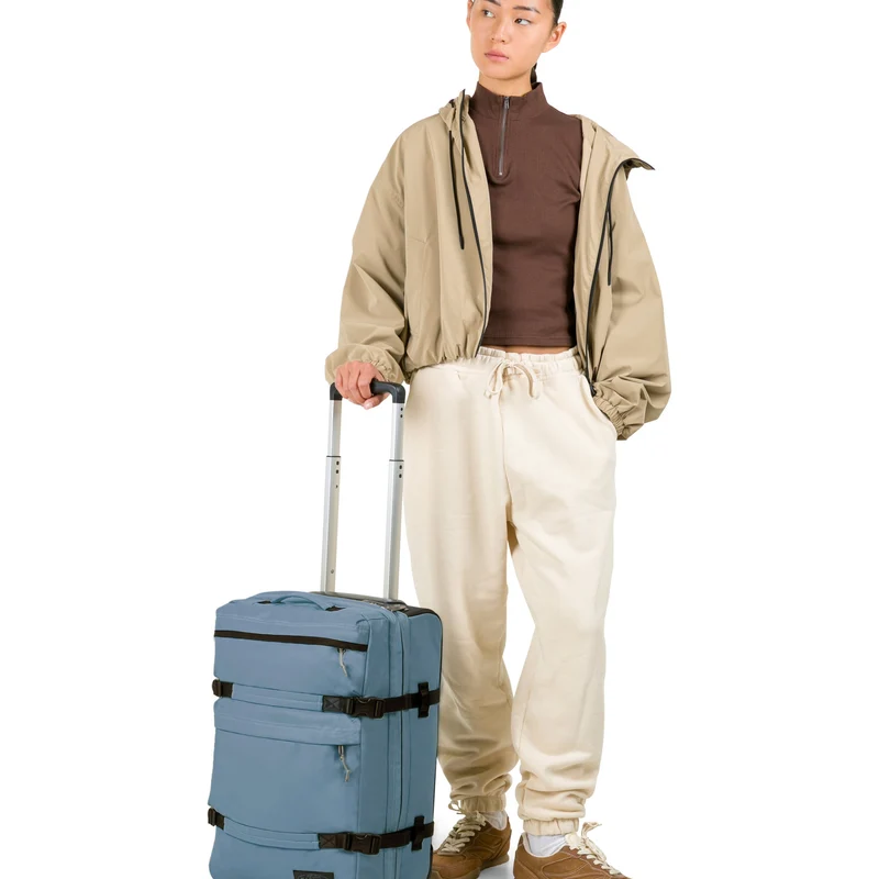 Eastpak Transit'r Plus 42L - Bolsa de viaje con ruedas S 55 cm (tarp dust blue)