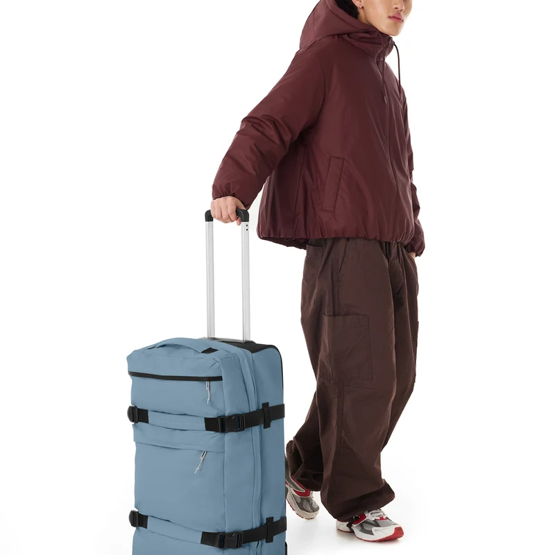 Eastpak Transit'r Plus - Bolsa de viaje con ruedas M 67 cm (tarp dust blue)