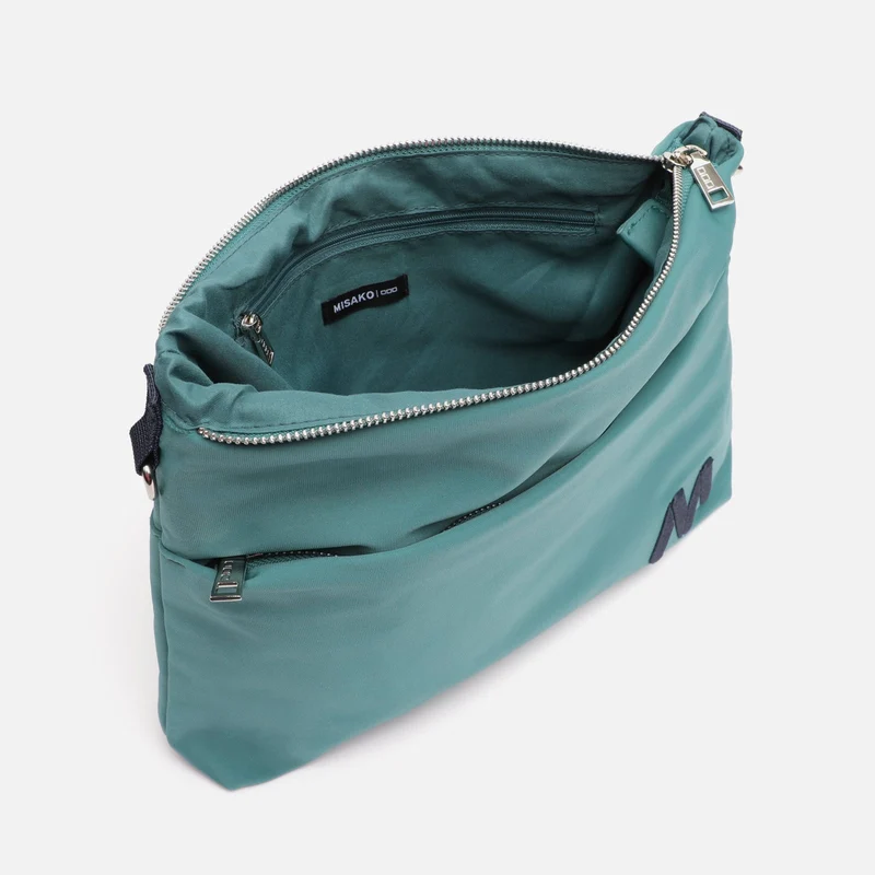 Nebula bolso bandolera de nylon con textura de neopreno