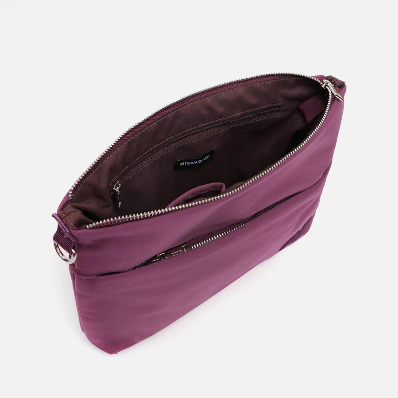 Nebula bolso bandolera de nylon con textura de neopreno