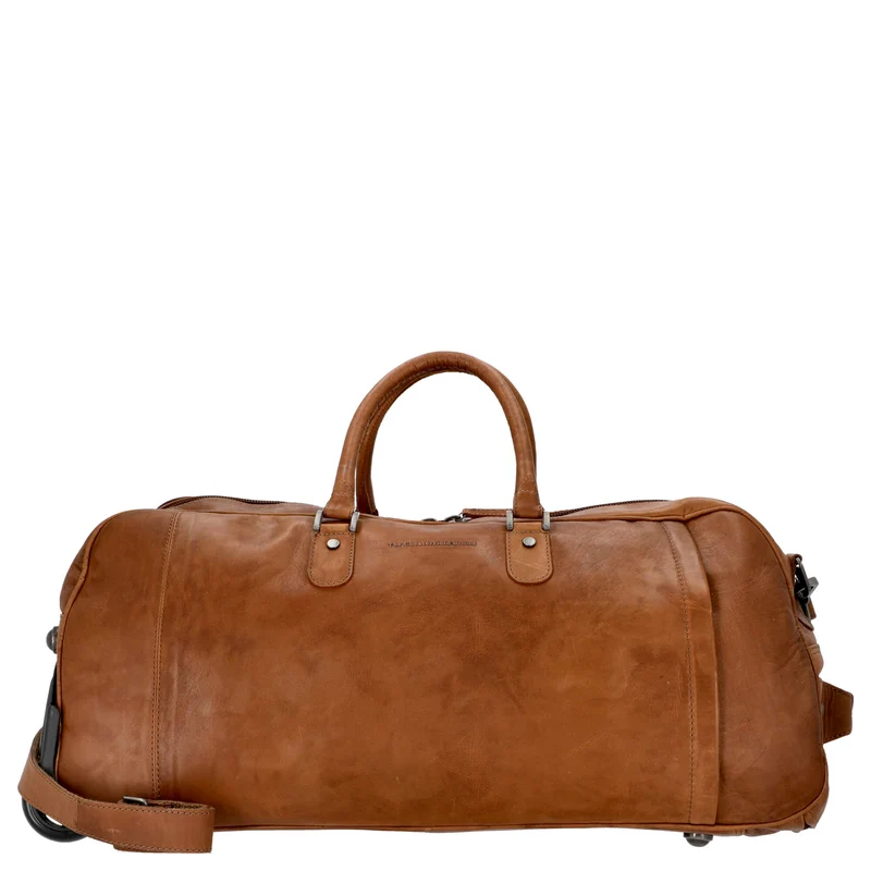 The Chesterfield Brand Jayven - Bolsa de viaje con ruedas cuero 60 cm (cognac)