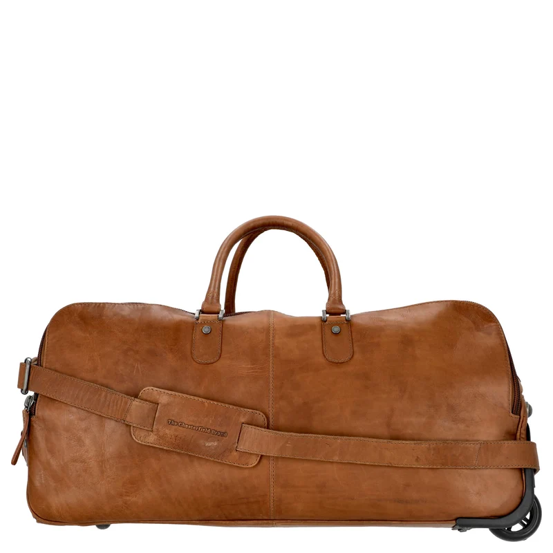 The Chesterfield Brand Jayven - Bolsa de viaje con ruedas cuero 60 cm (cognac)
