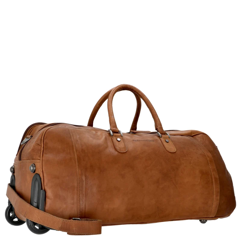 The Chesterfield Brand Jayven - Bolsa de viaje con ruedas cuero 60 cm (cognac)