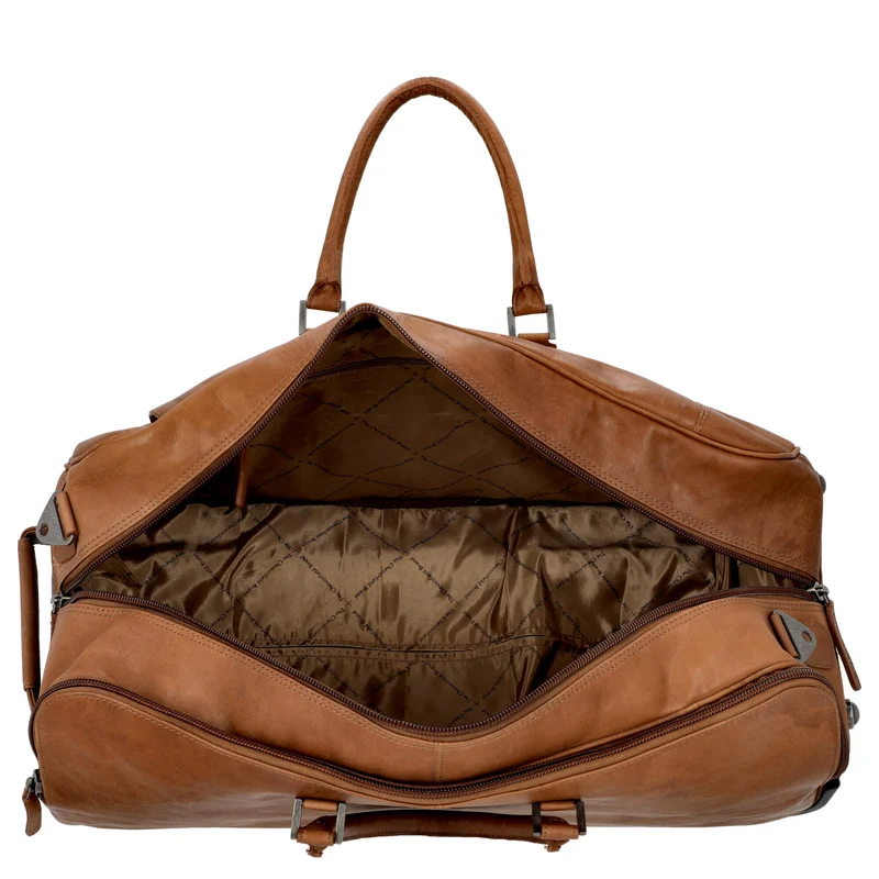 The Chesterfield Brand Jayven - Bolsa de viaje con ruedas cuero 60 cm (cognac)