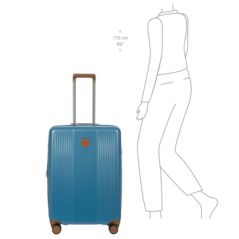 Brics Ferrara - Trolley de 4 ruedas M 67 cm expandible (denim)