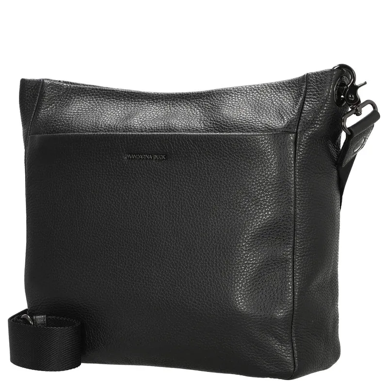 Mandarina Duck Mellow Leather - Bolso bandolera L 35 cm (nero)