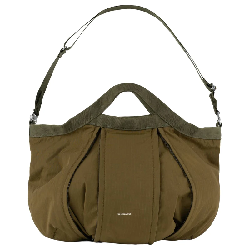 Sandqvist Grid Expandable - Bolso bandolera ext. (olive)