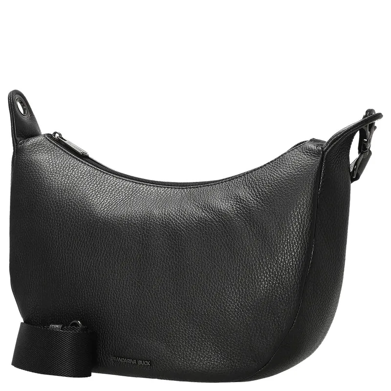 Mandarina Duck Mellow Leather - Bolso bandolera S 35 cm (nero)