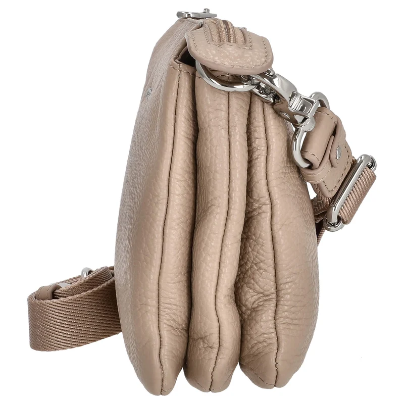 Mandarina Duck Mellow Leather Pochette - Bolso de mano 23 cm (warm taupe)