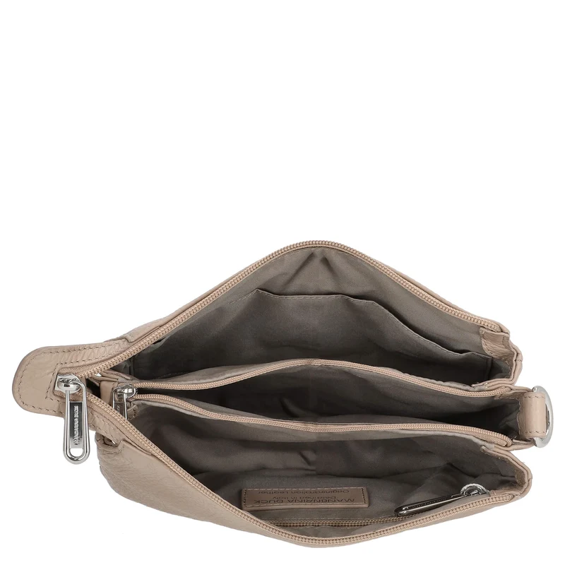 Mandarina Duck Mellow Leather Pochette - Bolso de mano 23 cm (warm taupe)